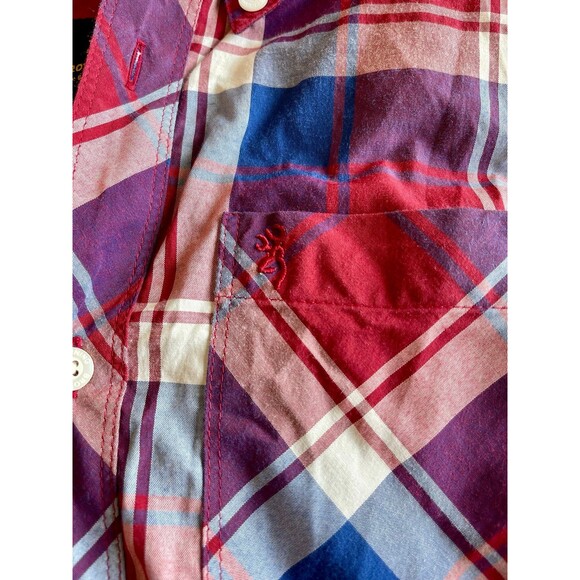 Browning Short Sleeve Plaid Button Up Large - Picture 1 of 6